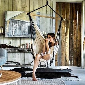 NWT macrame crochet hanging hammock chair